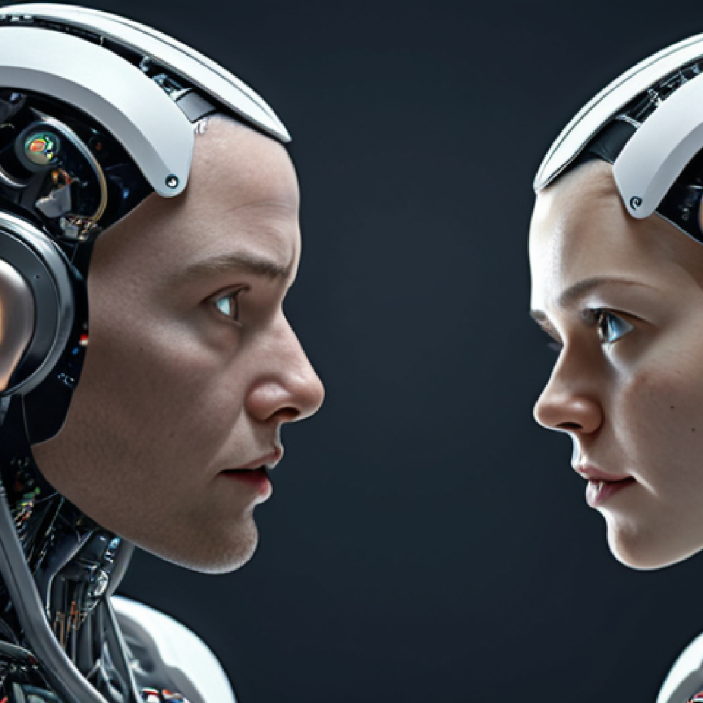**Ethical Dilemma in AI Development:** A morally ambiguous scene depicting the challenges of navigating ethical considerations in AI development. Focus on the tension between technological advancement and moral responsibility.