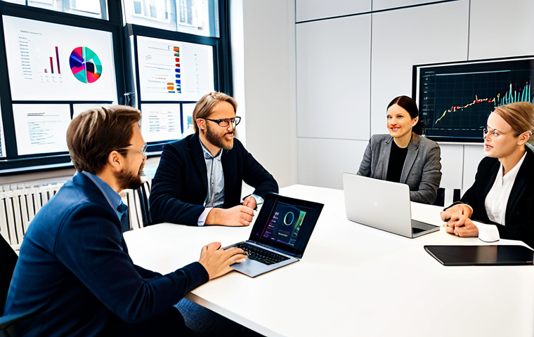 Ethical AI Discussion**

A diverse group of professionals gathered around a table in a brightly lit, modern Stockholm office. They are engaged in a lively discussion, gesturing and making eye contact. Laptops and tablets display charts and graphs related to AI ethics. The scene is professional, emphasizing collaboration and thoughtful discussion.

*   **Keywords:** Professional setting, ethical debate, diverse group, Stockholm office, charts, graphs, collaboration, safe for work, appropriate content, fully clothed, professional attire, perfect anatomy, natural proportions, high quality.

**